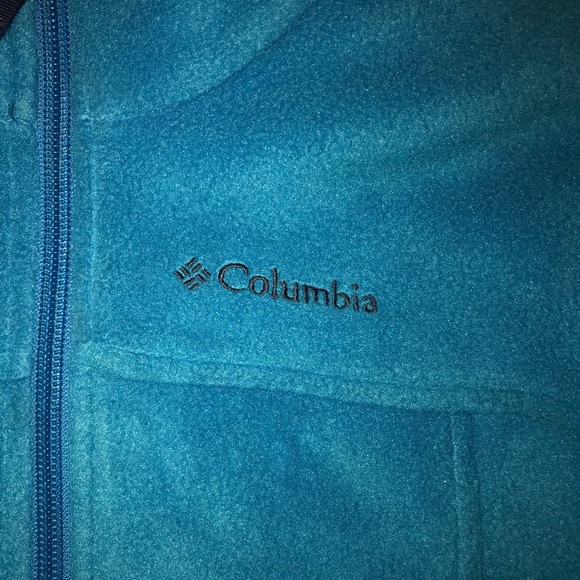 Columbia Turquoise Fleece Jacket, Size XXS (4/5) - Picture 4 of 4